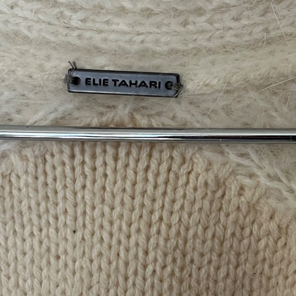 Elie Tahari Beige Knit Cardigan Sweater Size (Small) Open Front (No closure) - Picture 8 of 8